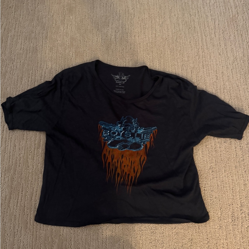 Boys lie Black Graphic Tee